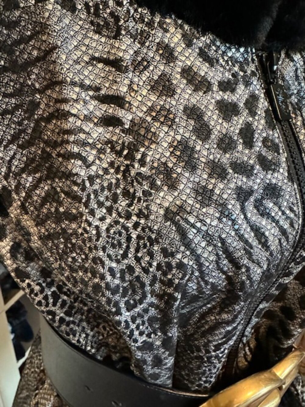 Bob Mackie Animal Print Vest Black Size XXL - Picture 6 of 8